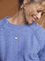 Fantasie trui voor zwangerschap en borstvoeding ENVIE DE FRAISE chambrayblauw - thumbnail