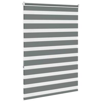VidaXL Zebra rolgordijn 115x150 cm stofbreedte 110,9 cm donkergrijs
