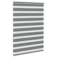 VidaXL Zebra rolgordijn 115x150 cm stofbreedte 110,9 cm donkergrijs - thumbnail