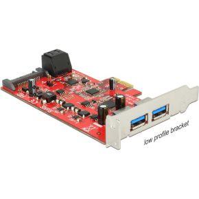 Delock 89389 USB 3.2 Gen 1-controllerkaart PCIe Incl. Low-Profile slotplaat Delock 89389 USB 3.2 Gen 1-controllerkaart PCIe Incl. Low-Profile slotplaat
