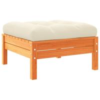 5-delige Loungeset met kussens massief grenenhout wasbruin - thumbnail