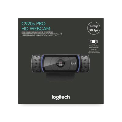 Logitech C920s HD Pro Full HD-webcam 1920 x 1080 Pixel, 1280 x 720 Pixel Klemhouder