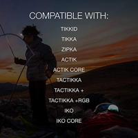 Petzl E093DA00 Riemtas Tikkid, Tikkina, Tikka, Zipka, Actik, Actik-Core, Swift RL, Tactikka, Tactikka+, Tactikka RGB Zwart, Rood - thumbnail