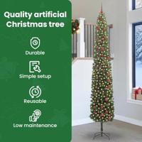 VidaXL Kunstkerstboom groen 300 cm pvc en staal en kunststof - thumbnail