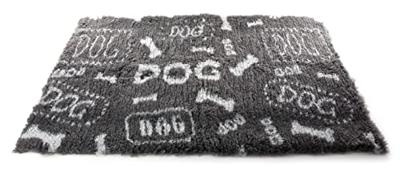 VETBED DOG PRINT GRIJS / WIT 50X75 CM VETBED DOG PRINT GRIJS / WIT 50X75 CM