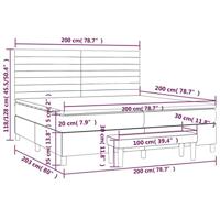 Boxspring met matras fluweel roze 200x200 cm - thumbnail