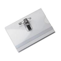 Badge transp knijper speld 75x110mm 25st - thumbnail