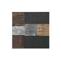 Wanddecoratie DKD Home Decor Zwart Gouden Glamour Modern Hout MDF (91 x 3 x 91 cm) - thumbnail