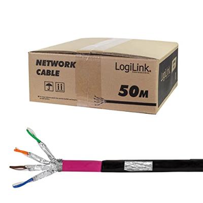 LogiLink CPV0081 Netwerkkabel CAT 7 S/FTP Zwart 50 m LogiLink CPV0081 Netwerkkabel CAT 7 S/FTP Zwart 50 m