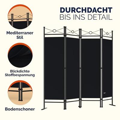 Monzana Kamerscherm - 180cm - x - 163cm - in - Zwart
