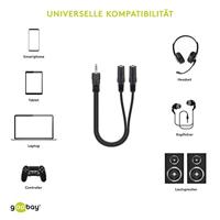 goobay Stereo-adapterkabel 3,5-mm > 2x 3,5 mm - thumbnail