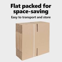 VidaXL Vouwdoos met opslag 50 pcs naturel 20 x 20 x 20 cm karton - thumbnail