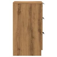 Nachtkastjes 2 st 40x36x65cm bewerkt hout artisanaal eikenkleur - thumbnail