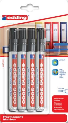 Viltstift edding 3000 rond 1.5-3mm zwart