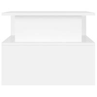 Salontafel 90x55x42,5 cm bewerkt hout wit - thumbnail