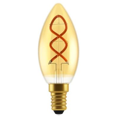 Deco E14 C35 LED lichtbron spiraal goud