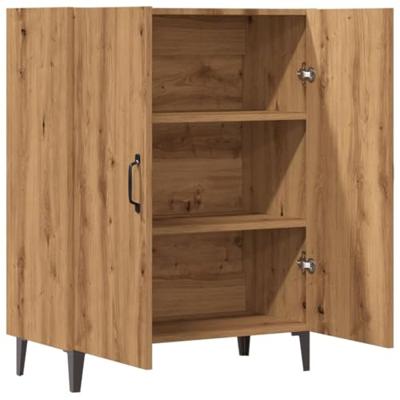 Dressoir 70x34x90 cm bewerkt hout artisanaal eikenkleur