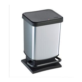 Rotho paso pedaalemmer 20l zilver Rotho paso pedaalemmer 20l zilver