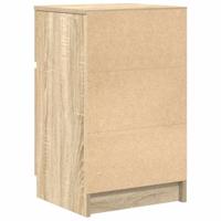 Nachtkastje 39x35x65 cm bewerkt hout sonoma eikenkleurig - thumbnail