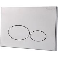 Wiesbaden X32 Metal Drukplaat voor Inbouwreservoir - Geborsteld Staal - thumbnail