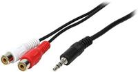 LogiLink CA1045 Cinch / Jackplug Audio Aansluitkabel 5.00 m Zwart (mat) - thumbnail