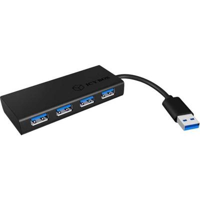 ICY BOX IB-AC6104-B 4 ports USB 3.0 hub zwart