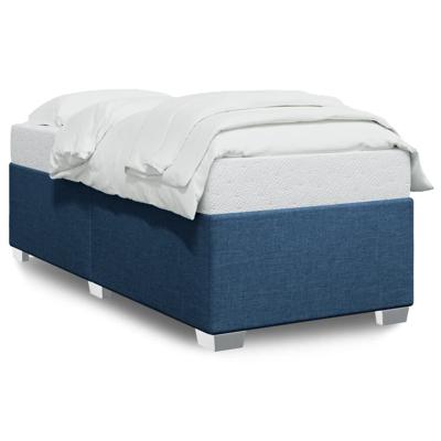 Bedframe zonder matras 80x200 cm stof blauw - thumbnail