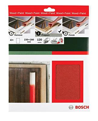 Bosch Accessoires Handschuurbladset | Hout | 230X280 | mm | K120 | 4-delig - 2609256C36