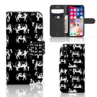 Apple iPhone X | Xs | Telefoonhoesje | Met pasjeshouder | Koetjes - thumbnail
