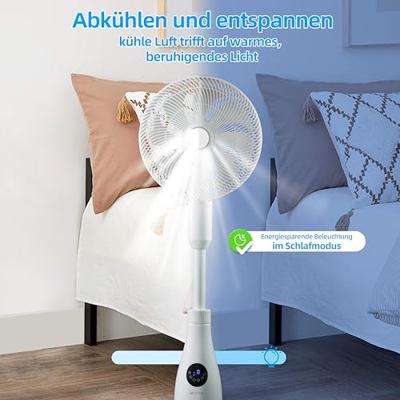 Be Cool Staande ventilator 80 W Timer, Met afstandsbediening, Zwenkbaar