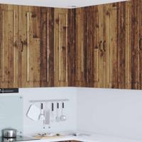 Keukenkast met plank Oudhout 57 x 57 x 100 cm Bewerkt hout - thumbnail