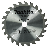 Makita Cirkelzaagblad voor Hout | Standaard | Ø 165mm Asgat 20mm 24T - D-52560 - thumbnail