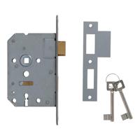 Nemef 1266 Deurslot | DM50mm | S55mm | krukgat 8mm | voorplaat RVS 20x174mm afgerond | messing dag- en nachtschoot | 2 sleutels | DR 1+3/2+4 - - thumbnail