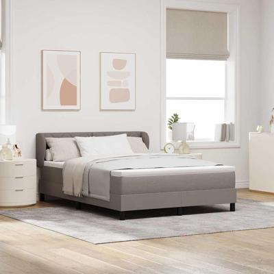 Boxspringbed met matras stof taupe 140x200 cm