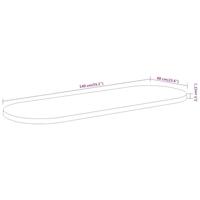 Tafelblad ovaal 140x60x2,5 cm massief acaciahout - thumbnail