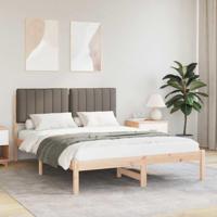 Bedframe met Gevoerd Hoofdgedeelte Taupe 135 x 190 cm - thumbnail