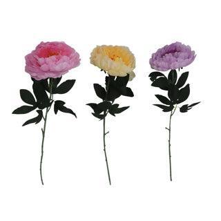 Kunstbloem pioenroos 77 cm 3 assorti | 36 stuks
