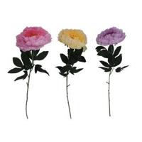 Kunstbloem pioenroos 77 cm 3 assorti | 36 stuks - thumbnail