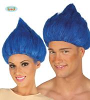 Trol pruik blauw - thumbnail