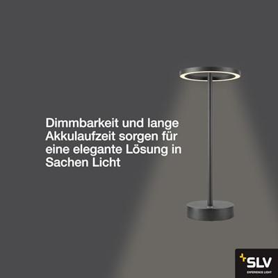 SLV Buiten tafellampVinolina One zwart - oplaadbaar - 1007359