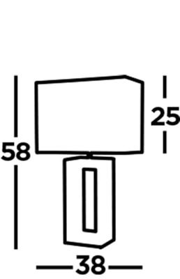 Searchlight Zwarte schemerlampMirror - EU1610BK