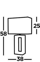 Searchlight Zwarte schemerlampMirror - EU1610BK - thumbnail
