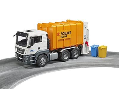 bruder MAN TGS vuilniswagen zijlader modelvoertuig - thumbnail