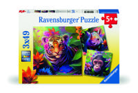 Ravensburger legpuzzel jungle babies, 3x49st. - thumbnail