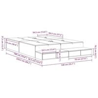 Opbergbedframe Sonoma Eiken 226.5 x 140 x 31.5 cm Bewerkt hout - thumbnail