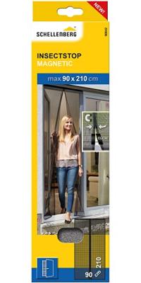Muskietennet Schellenberg Deuren Magnetisch 90 x 210 cm Antraciet Glasvezel