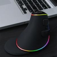 DELUX M618 Plus RGB bedrade optische muis ergonomische verticale muis 4000DPI - thumbnail