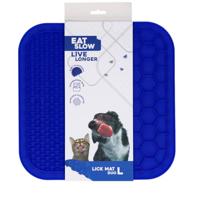 Eat Slow Live Longer Lick Mat Duo L Blue - thumbnail