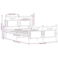 Bedframe zonder matras bewerkt hout bruin eikenkleur 120x200 cm - thumbnail