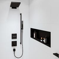 Hansgrohe Pulsify E hoofddouche 260 2jet EcoSmart + met wandaansluiting, mat zwart - thumbnail